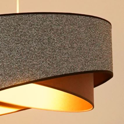 Brilagi - LED Lustr na lanku LYRA 1xE27/15W/230V šedá/krémová/zlatá
