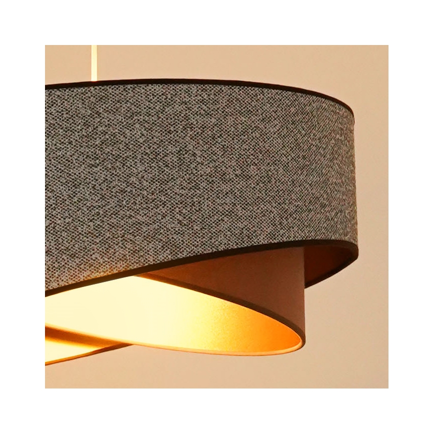 Brilagi - LED Lustr na lanku LYRA 1xE27/15W/230V šedá/krémová/zlatá