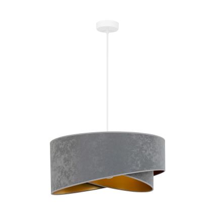 Brilagi - LED Lustr na lanku LYRA 1xE27/15W/230V šedá/zlatá