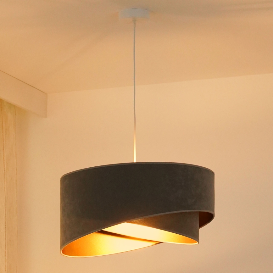 Brilagi - LED Lustr na lanku LYRA 1xE27/15W/230V šedá/zlatá