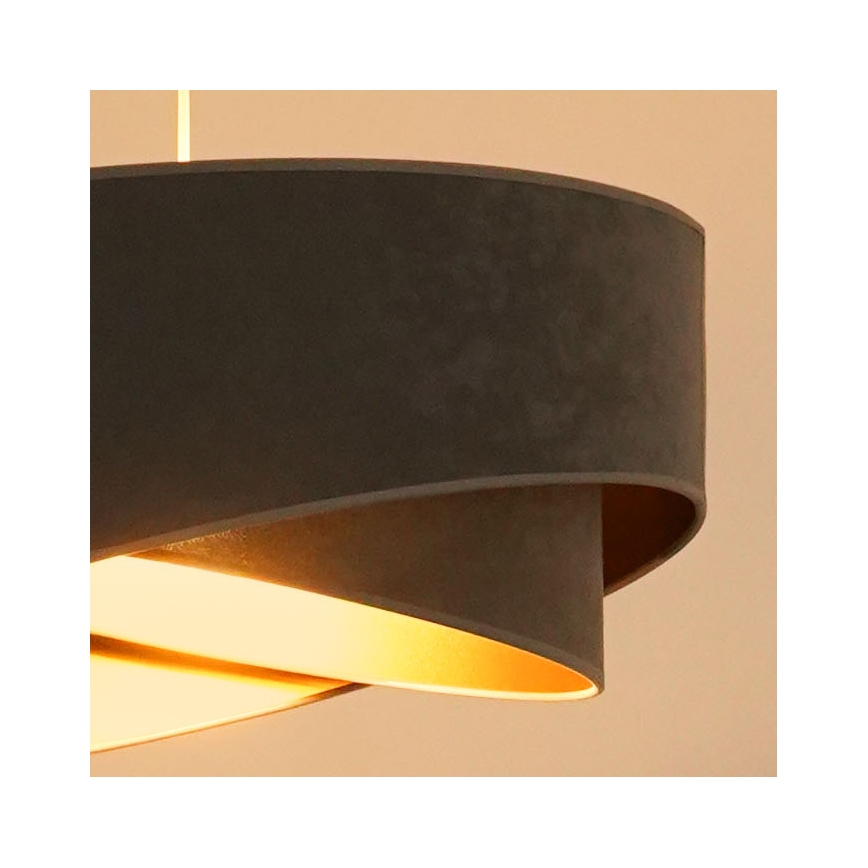 Brilagi - LED Lustr na lanku LYRA 1xE27/15W/230V šedá/zlatá