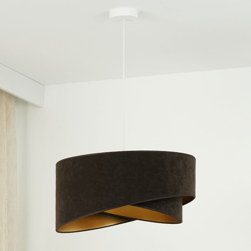 Brilagi - LED Lustr na lanku LYRA 1xE27/15W/230V tmavě hnědá/zlatá