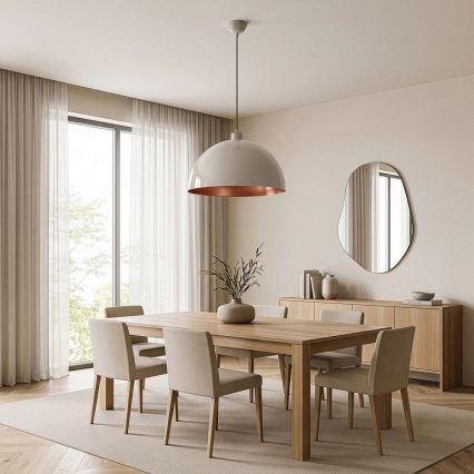Brilagi - LED Lustr na lanku METALO 1xE27/40W/230V pr. 40 cm béžová/měděná