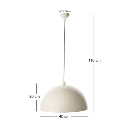 Brilagi - LED Lustr na lanku METALO 1xE27/40W/230V pr. 40 cm béžová/měděná