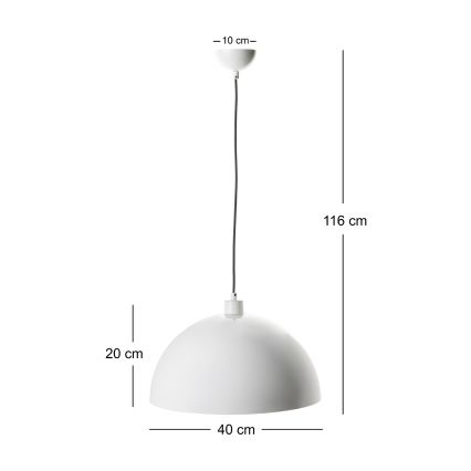 Brilagi - LED Lustr na lanku METALO 1xE27/40W/230V pr. 40 cm bílá/měděná