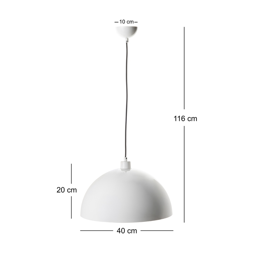 Brilagi - LED Lustr na lanku METALO 1xE27/40W/230V pr. 40 cm bílá/měděná