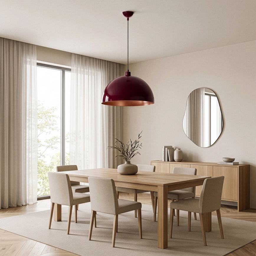Brilagi - LED Lustr na lanku METALO 1xE27/40W/230V pr. 40 cm burgundy/měděná