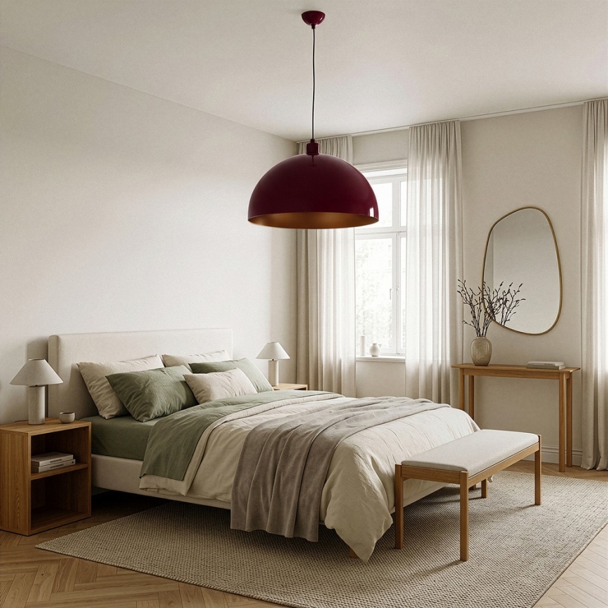 Brilagi - LED Lustr na lanku METALO 1xE27/40W/230V pr. 40 cm burgundy/měděná
