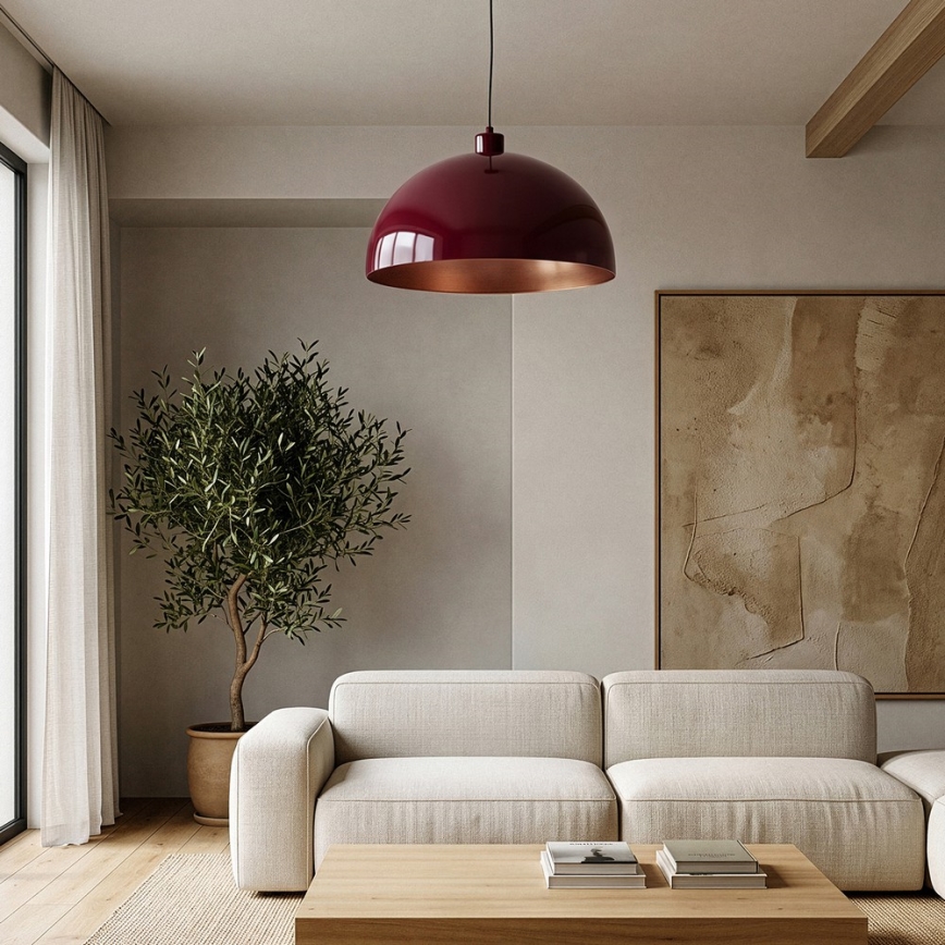 Brilagi - LED Lustr na lanku METALO 1xE27/40W/230V pr. 40 cm burgundy/měděná