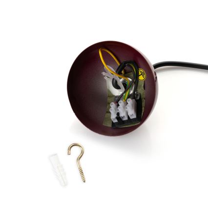 Brilagi - LED Lustr na lanku METALO 1xE27/40W/230V pr. 40 cm burgundy/měděná