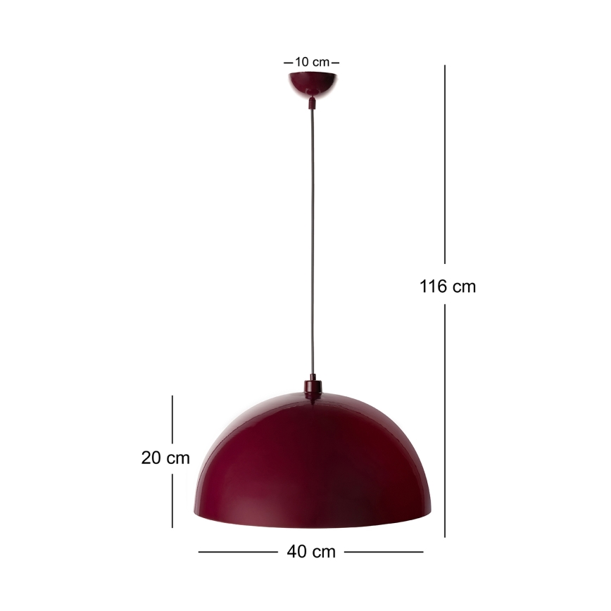 Brilagi - LED Lustr na lanku METALO 1xE27/40W/230V pr. 40 cm burgundy/měděná
