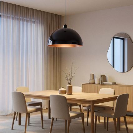 Brilagi - LED Lustr na lanku METALO 1xE27/40W/230V pr. 40 cm černá/měděná