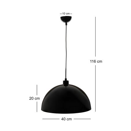 Brilagi - LED Lustr na lanku METALO 1xE27/40W/230V pr. 40 cm černá/měděná