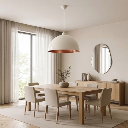 Brilagi - LED Lustr na lanku METALO 1xE27/40W/230V pr. 60 cm béžová/měděná