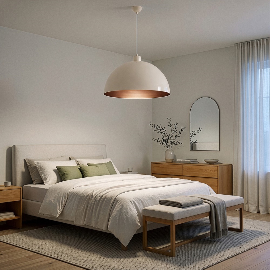 Brilagi - LED Lustr na lanku METALO 1xE27/40W/230V pr. 60 cm béžová/měděná