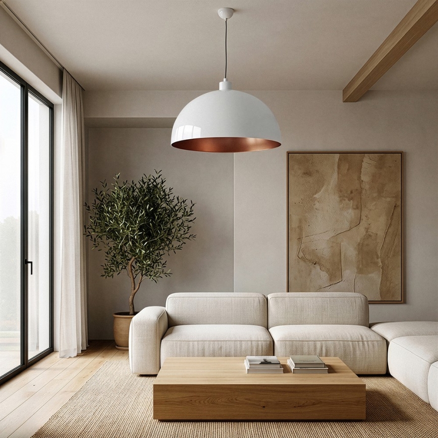 Brilagi - LED Lustr na lanku METALO 1xE27/40W/230V pr. 60 cm bílá/měděná