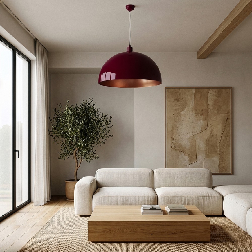 Brilagi - LED Lustr na lanku METALO 1xE27/40W/230V pr. 60 cm burgundy/měděná