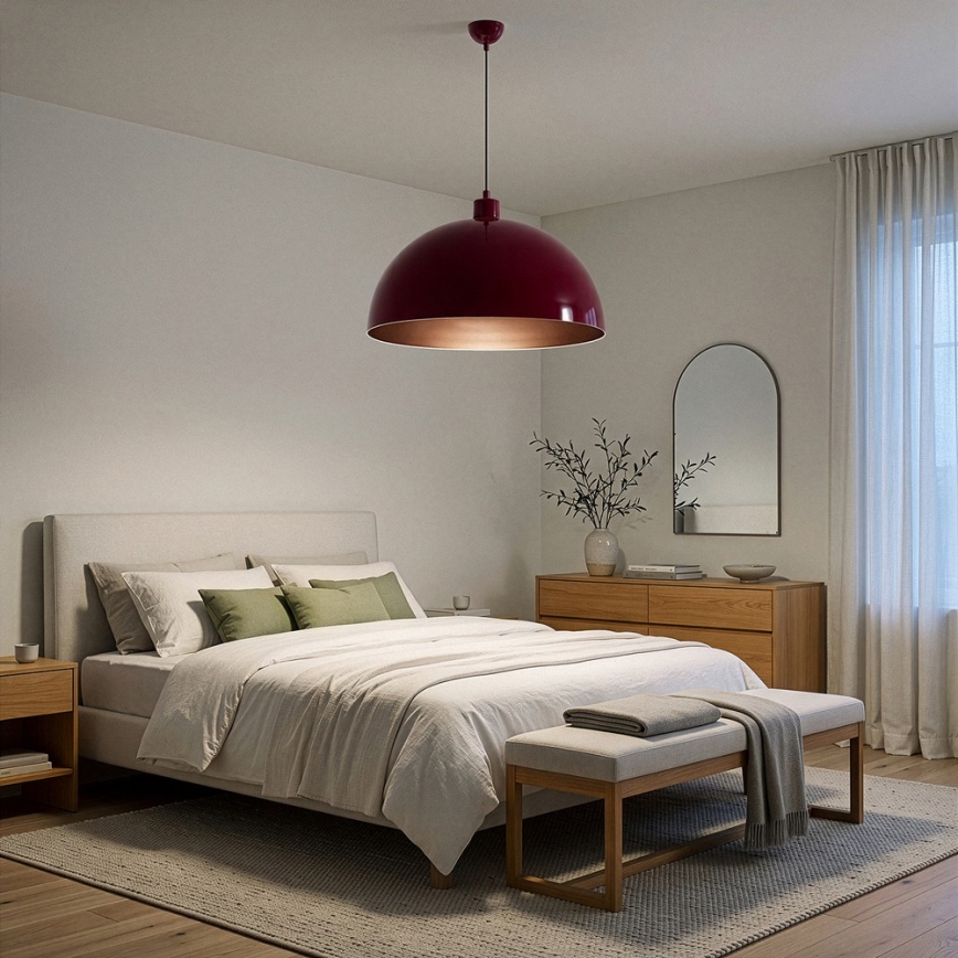 Brilagi - LED Lustr na lanku METALO 1xE27/40W/230V pr. 60 cm burgundy/měděná