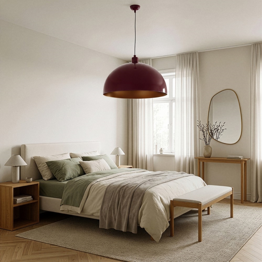 Brilagi - LED Lustr na lanku METALO 1xE27/40W/230V pr. 60 cm burgundy/měděná