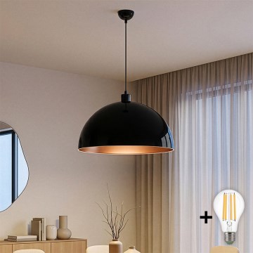 Brilagi - LED Lustr na lanku METALO 1xE27/40W/230V pr. 60 cm černá/měděná