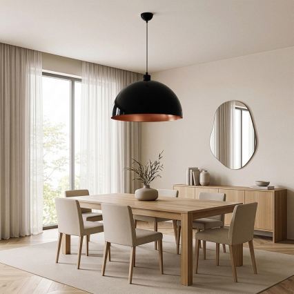 Brilagi - LED Lustr na lanku METALO 1xE27/40W/230V pr. 60 cm černá/měděná