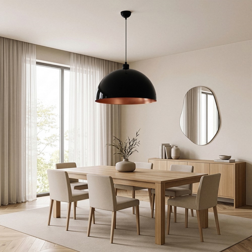 Brilagi - LED Lustr na lanku METALO 1xE27/40W/230V pr. 60 cm černá/měděná