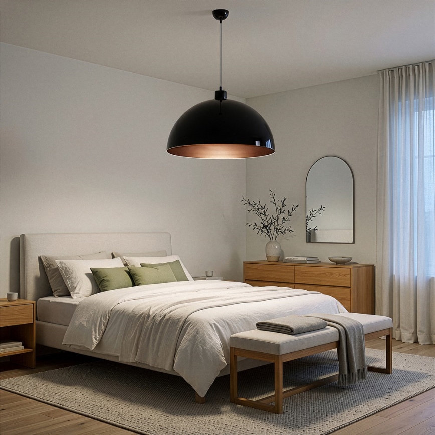 Brilagi - LED Lustr na lanku METALO 1xE27/40W/230V pr. 60 cm černá/měděná