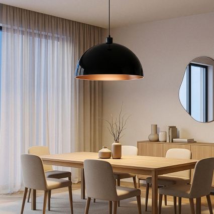 Brilagi - LED Lustr na lanku METALO 1xE27/40W/230V pr. 60 cm černá/měděná