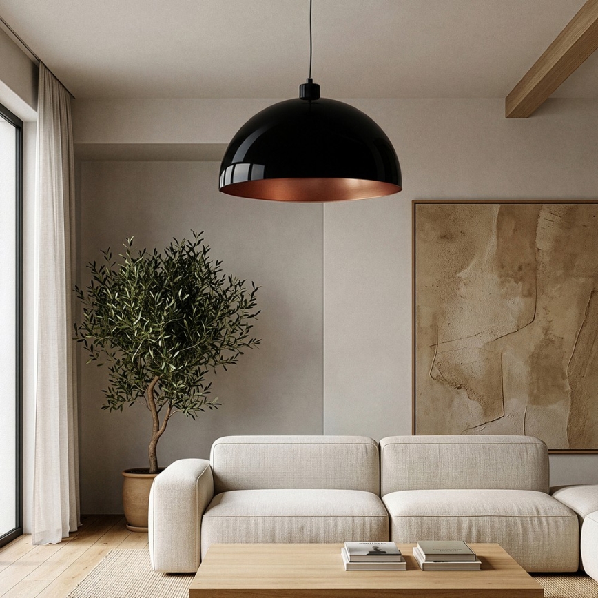 Brilagi - LED Lustr na lanku METALO 1xE27/40W/230V pr. 60 cm černá/měděná