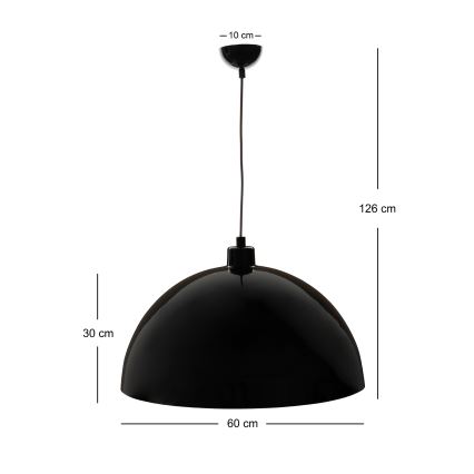 Brilagi - LED Lustr na lanku METALO 1xE27/40W/230V pr. 60 cm černá/měděná