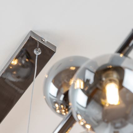 Brilagi - LED Lustr na lanku MILLA 10xG9/3W/230V černý chrom/kouřová