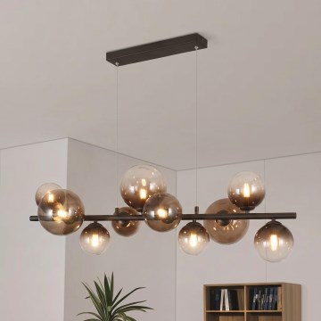 Brilagi - LED Lustr na lanku MILLA 10xG9/3W/230V hnědá/kouřová hnědá