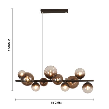 Brilagi - LED Lustr na lanku MILLA 10xG9/3W/230V hnědá/kouřová hnědá