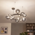 Brilagi - LED Lustr na lanku MILLA 15xG9/3W/230V černý chrom/kouřová