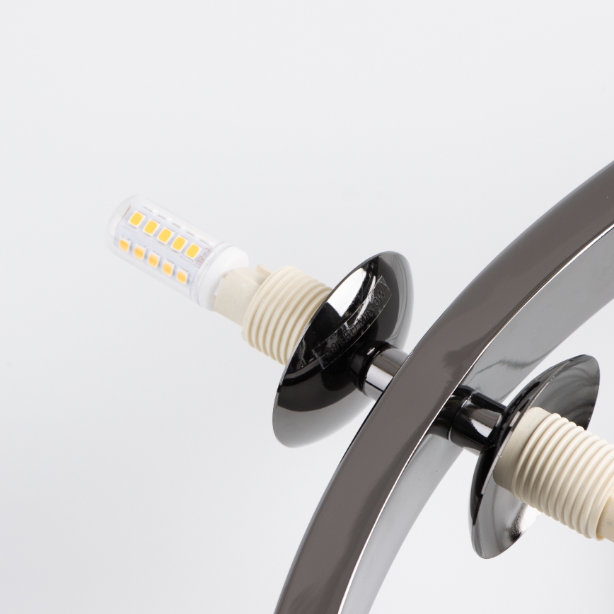 Brilagi - LED Lustr na lanku MILLA 15xG9/3W/230V černý chrom/zlatá