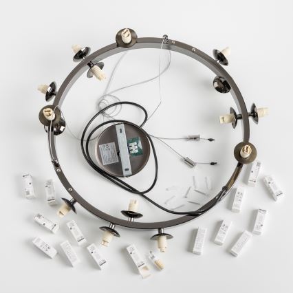 Brilagi - LED Lustr na lanku MILLA 15xG9/3W/230V lesklý chrom/zlatá