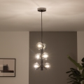 Brilagi - LED Lustr na lanku MILLA 6xG9/3W/230V černý chrom/kouřová