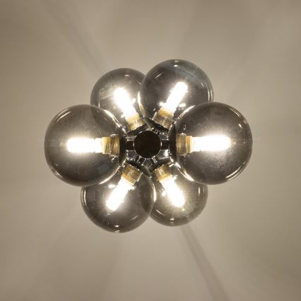 Brilagi - LED Lustr na lanku MILLA 6xG9/3W/230V černý chrom/kouřová