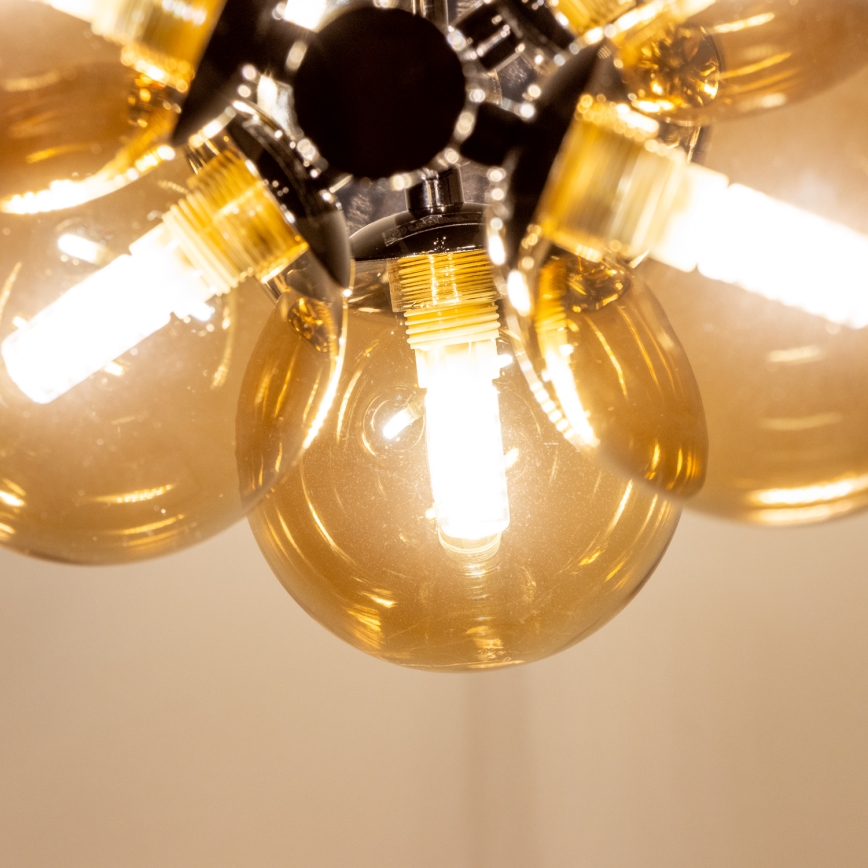 Brilagi - LED Lustr na lanku MILLA 6xG9/3W/230V černý chrom/zlatá