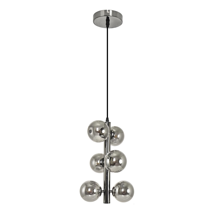 Brilagi - LED Lustr na lanku MILLA 6xG9/3W/230V lesklý chrom/kouřová