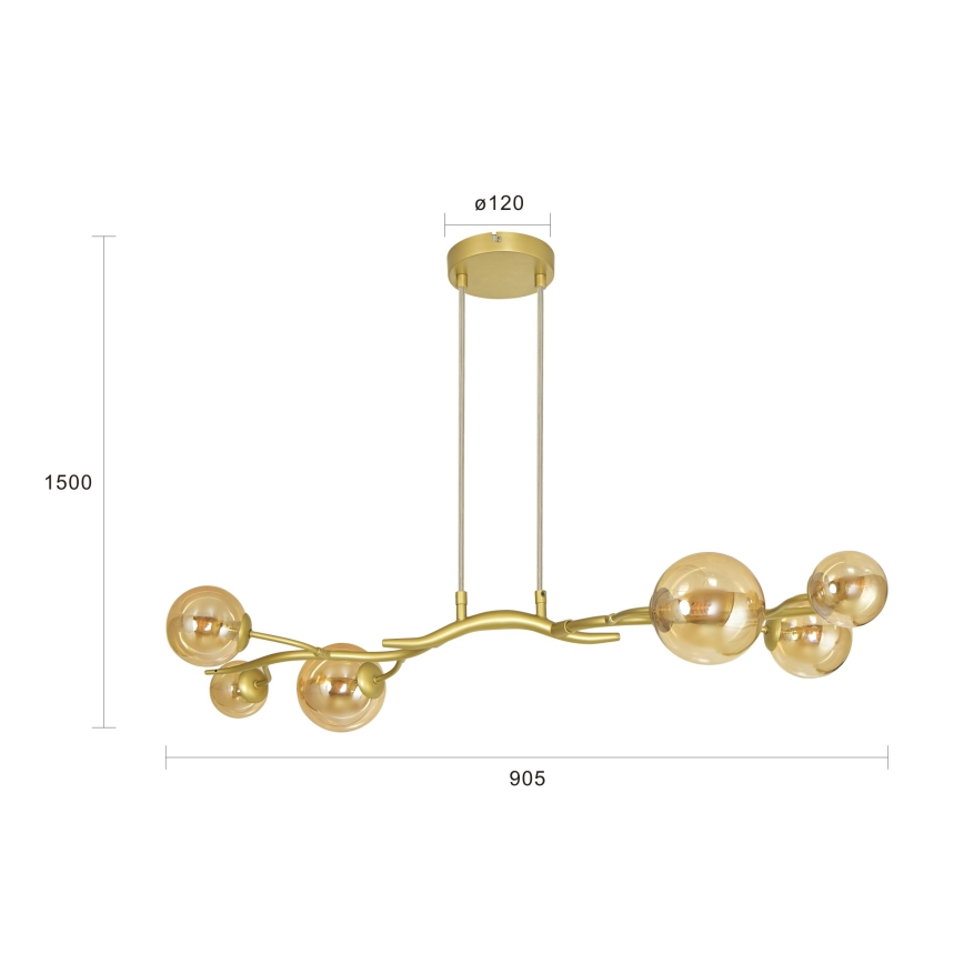 Brilagi - LED Lustr na lanku MISTEL 6xG9/3W/230V zlatá