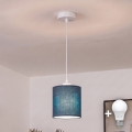 BRILAGI - LED Lustr na lanku NUBILA 1xE27/60W/230V pr. 14 cm bílá/tmavě modrá