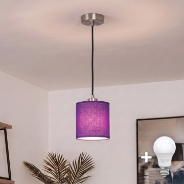 Brilagi - LED Lustr na lanku NUBILA 1xE27/60W/230V pr. 14 cm černá/fialová