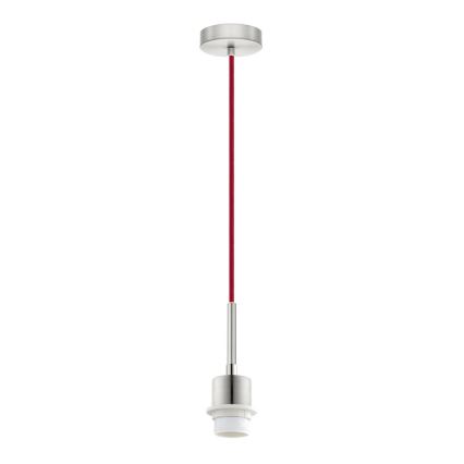 Brilagi - LED Lustr na lanku NUBILA 1xE27/60W/230V pr. 14 cm červená/světle šedá