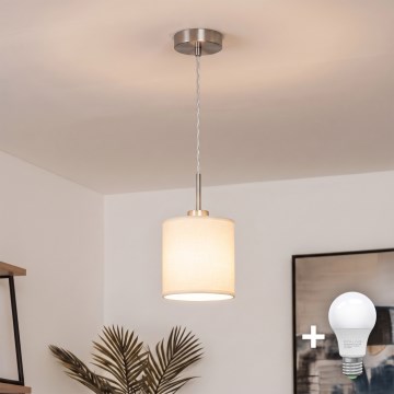 Brilagi - LED Lustr na lanku NUBILA 1xE27/60W/230V pr. 14 cm krémová