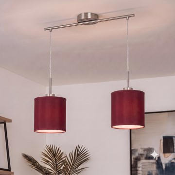 Brilagi - LED Lustr na lanku NUBILA 2xE27/60W/230V pompejská červená