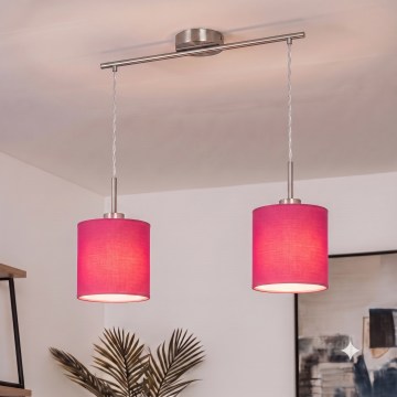 Brilagi - LED Lustr na lanku NUBILA 2xE27/60W/230V růžová
