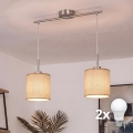 Brilagi - LED Lustr na lanku NUBILA 2xE27/60W/230V světle hnědá