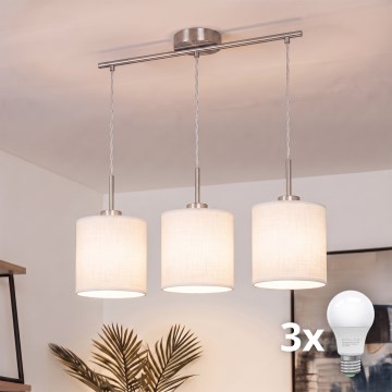 Brilagi - LED Lustr na lanku NUBILA 3xE27/60W/230V bílá