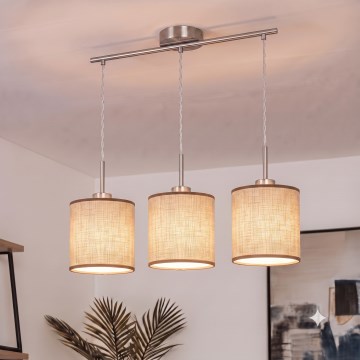 Brilagi - LED Lustr na lanku NUBILA 3xE27/60W/230V hnědá